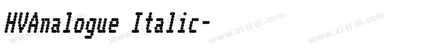 HVAnalogue Italic字体转换